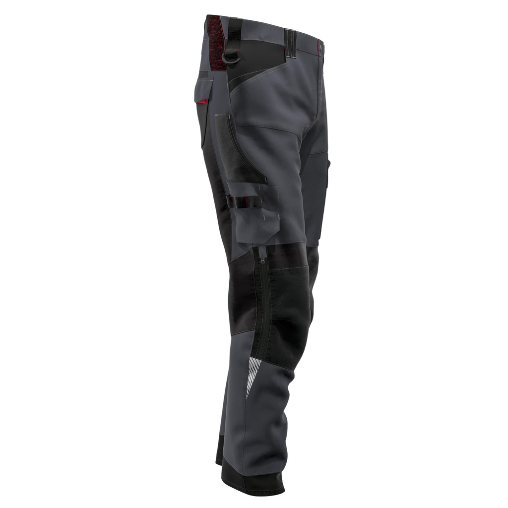 BP® leichte Hybrid-Arbeitshose / Knietasche 1968 anthrazit/schwarz modern fit Berufshose