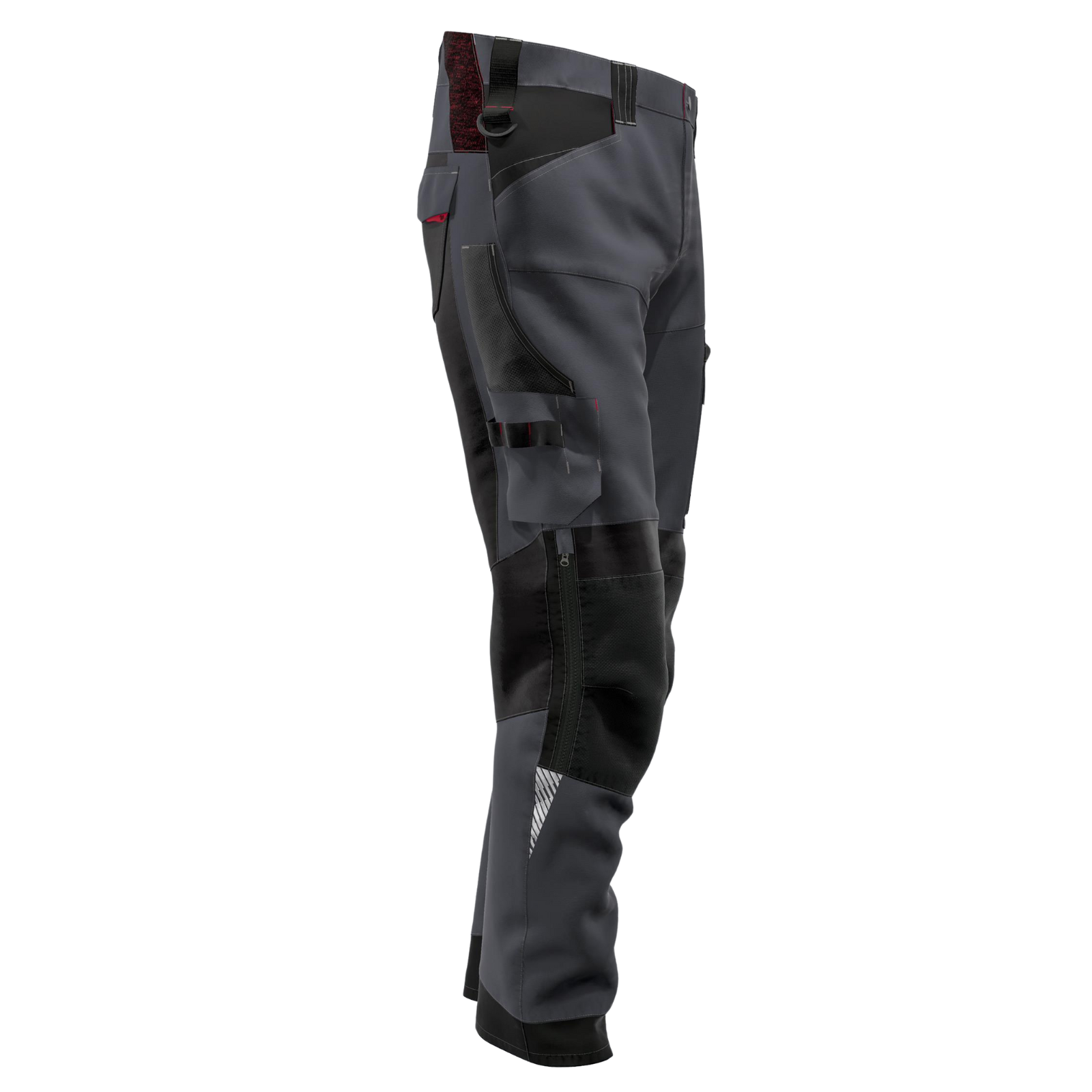 BP® leichte Hybrid-Arbeitshose / Knietasche 1968 anthrazit/schwarz modern fit Berufshose
