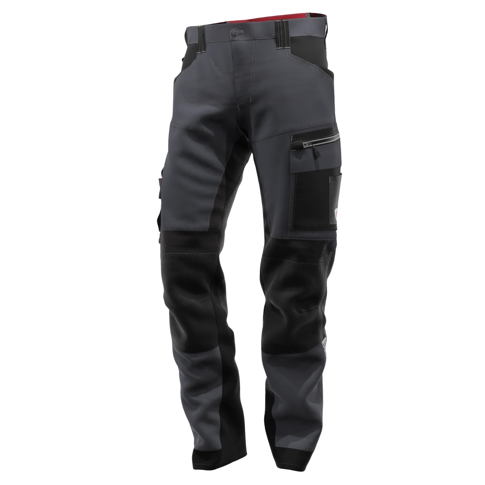 BP® leichte Hybrid-Arbeitshose / Knietasche 1968 anthrazit/schwarz modern fit Berufshose