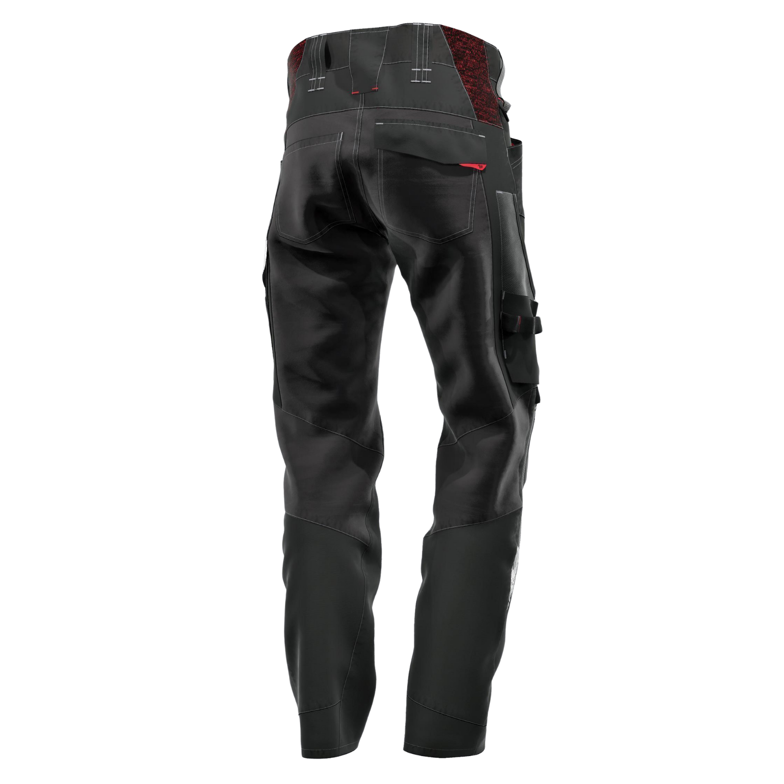 Rückansicht Arbeitshose BP Workwear 1968 schwarz mit Bund
