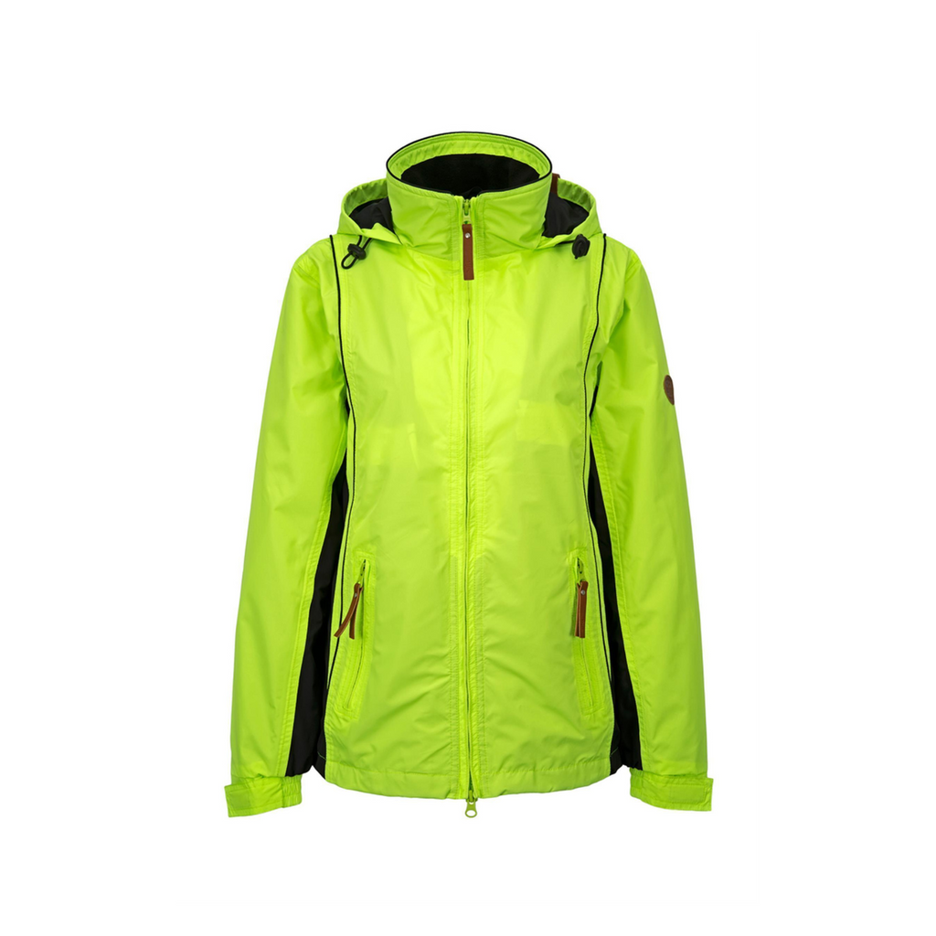 Vorderansicht der Brigg Damen Outdoorjacke SWANTJE in Neongelb