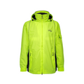 Vorderansicht der Brigg Damen Outdoorjacke in Neongelb mit Reflexdetails