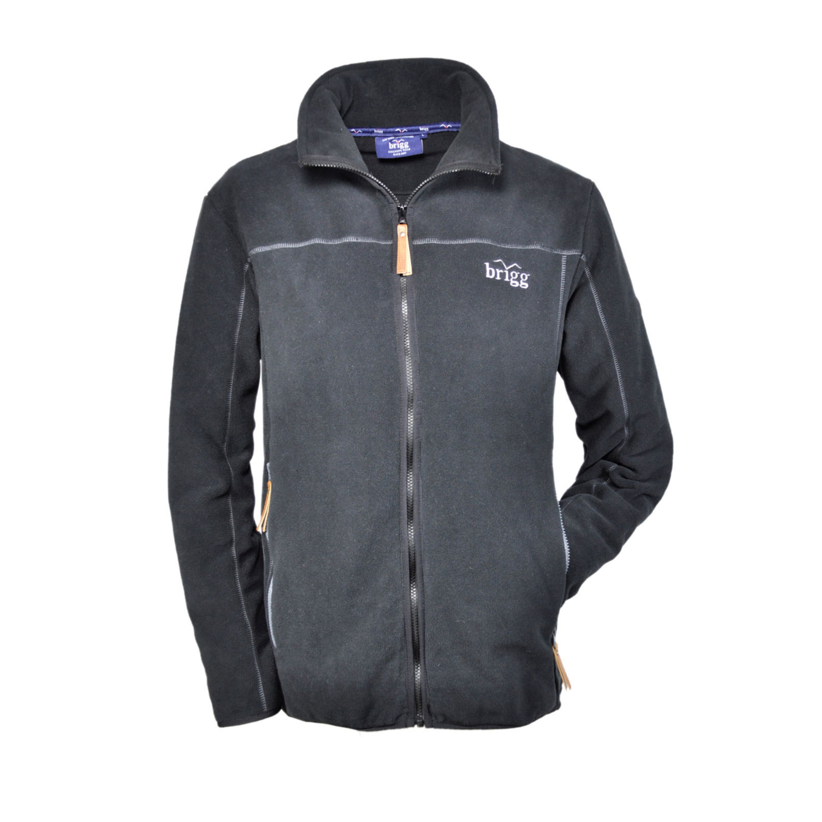 Vorderansicht der Brigg Herren Fleecejacke TILL in Anthrazit