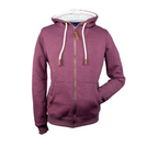 Vorderansicht der Brigg Herren Hoodiejacke in Rot meliert