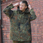 BW Jacke Nässeschutz 3-Lagen-Laminat flecktarn Bundeswehr Neufertigung