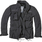 Vorderansicht Brandit M-65 Giant Jacket black mit Feldjacken-Design
