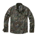 Vorderansicht Brandit Slim Fit Shirt Longsleeve woodland