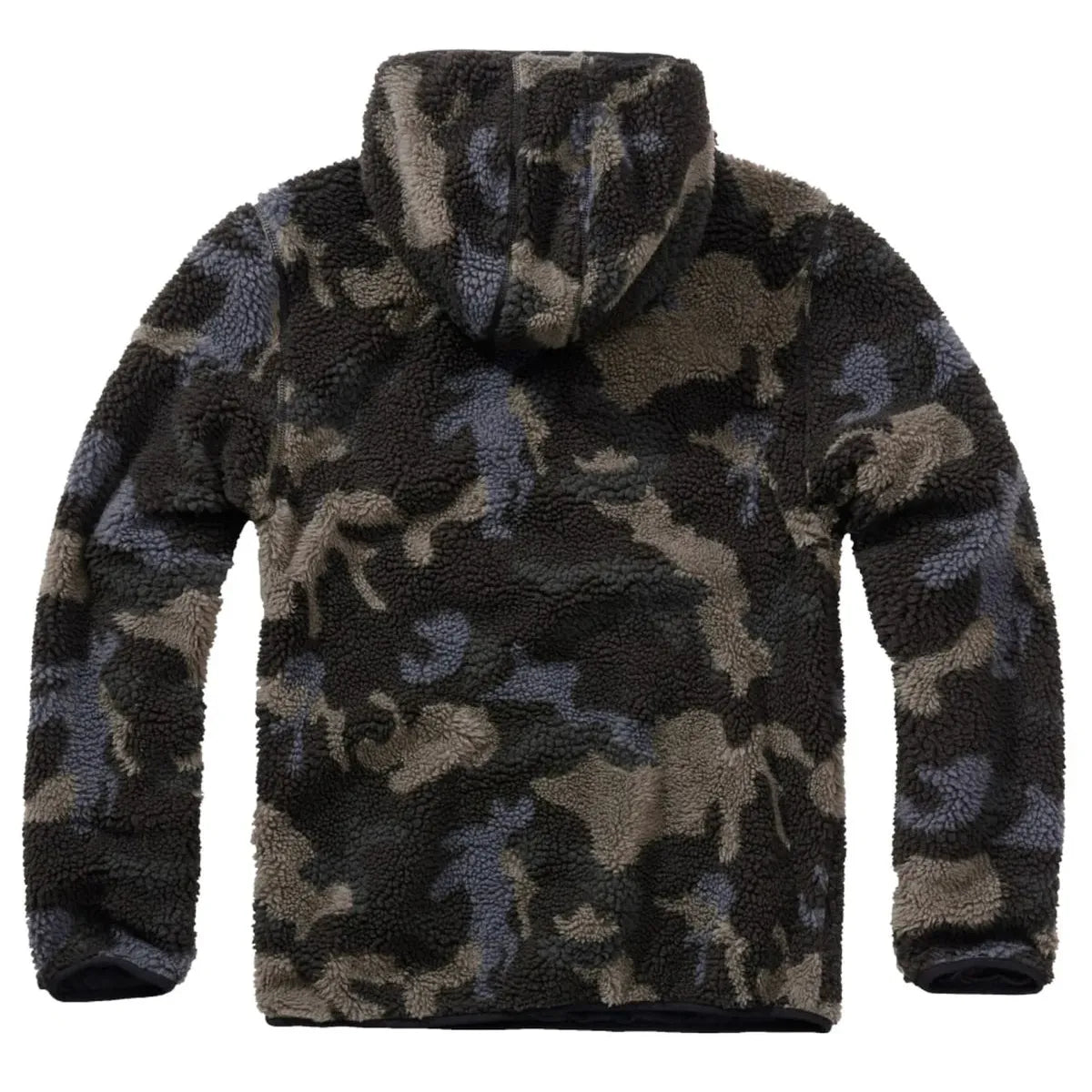 Rückansicht des Brandit Teddyfleece Worker Pullovers mit elastischem Bund