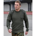 Bundeswehr Pullover BW Pullover 80/20 oliv Jagdpullover Freizeitpullover Pulli