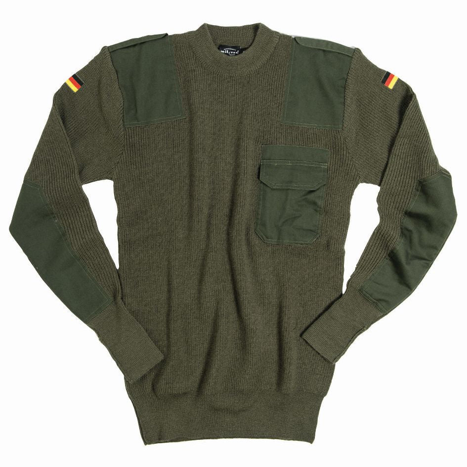 Bundeswehr Pullover BW Pullover 80/20 oliv Jagdpullover Freizeitpullover Pulli