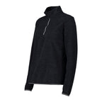 Seitenansicht Damen Sweat Half Zip Fleece nero melange

