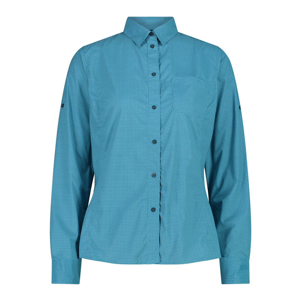 Vorderansicht Damenbluse Night-Tiffany mit Knopfleiste
