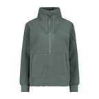 Damen HighLoft Fleecepullover mineral mit Half-Zip – Vorderansicht