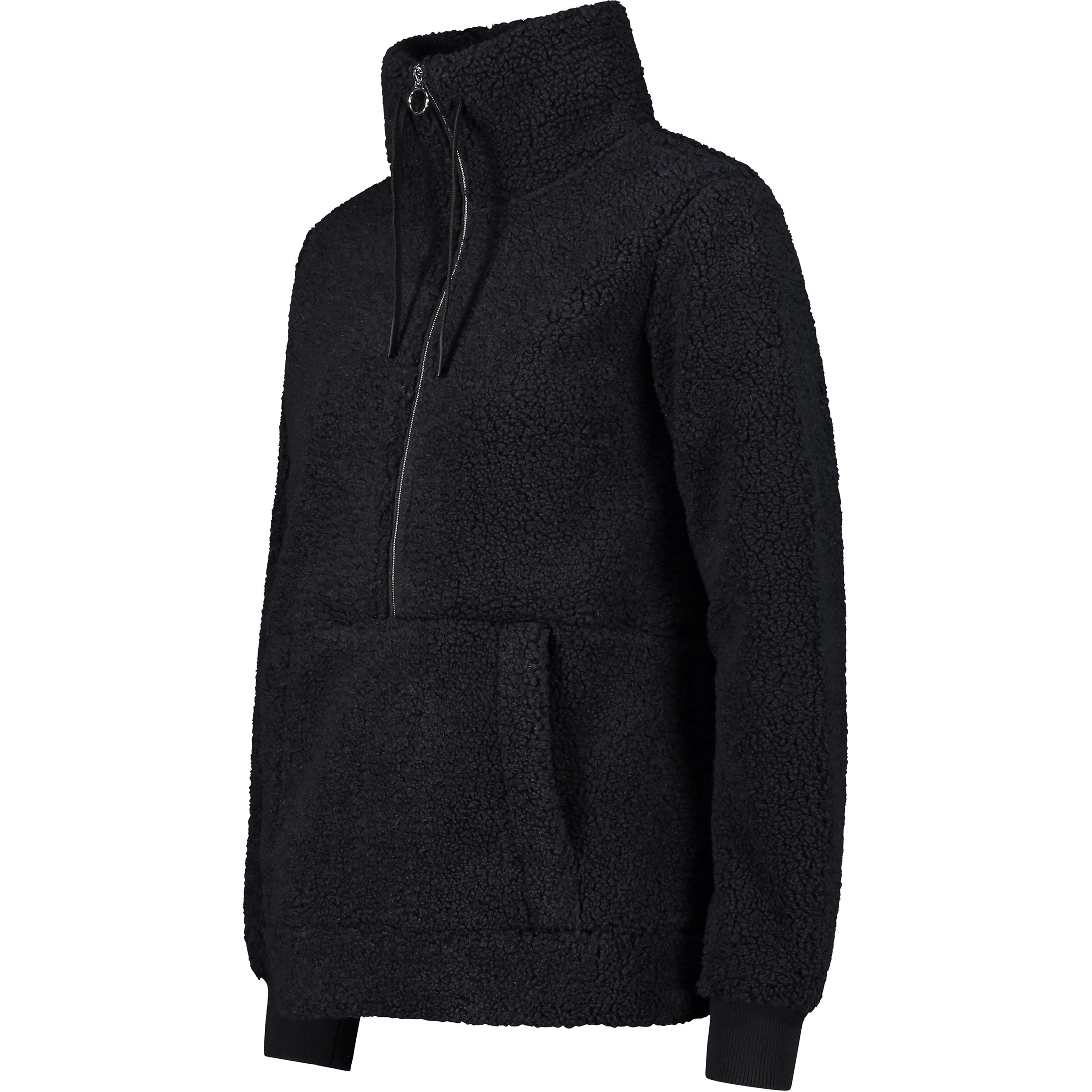CMP Damen Fleece Woman Sweat HighLoft 32P3806 nero Half Zip