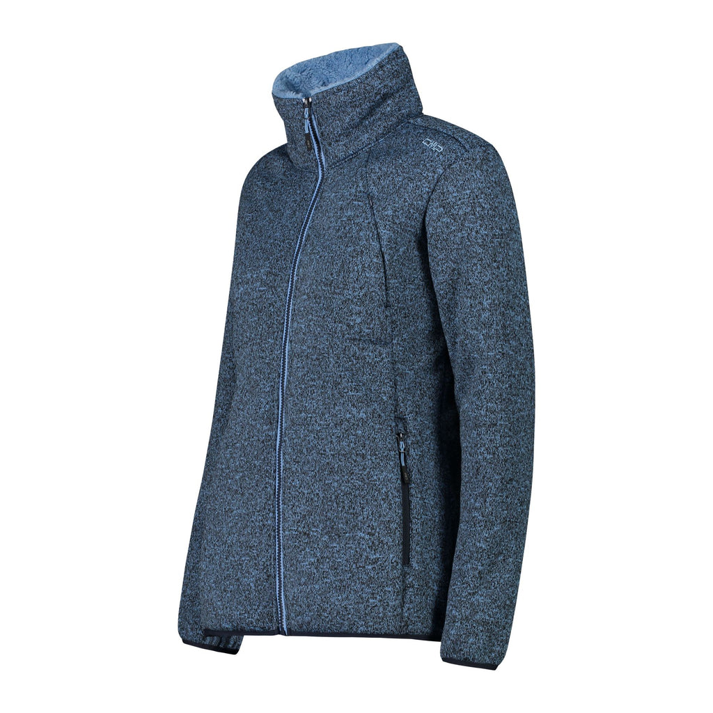 Seitenansicht Damen Hybridjacke KnitTech® HighLoft® Niagara-Blue
