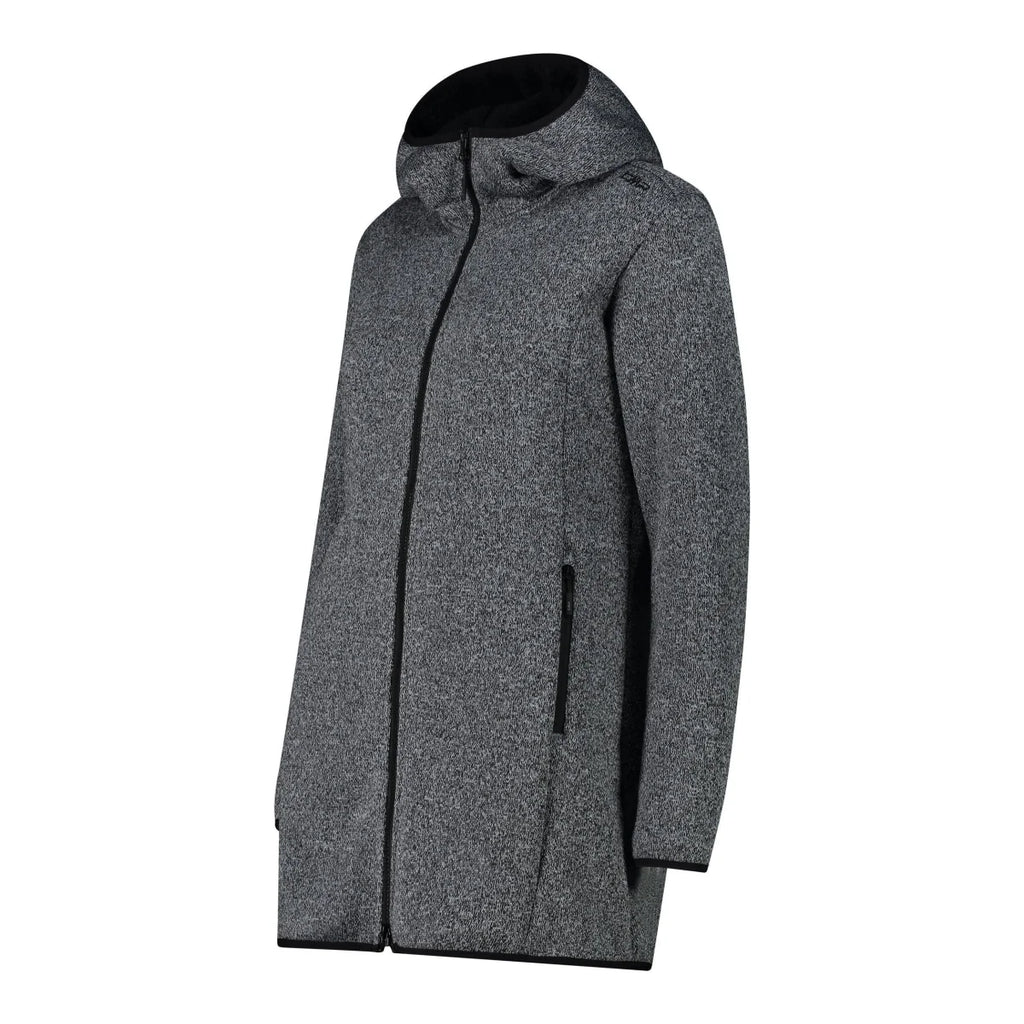 CMP Hybrid Damenparka – Seitenansicht mit elastischem Ärmelabschluss und konturierter Passform