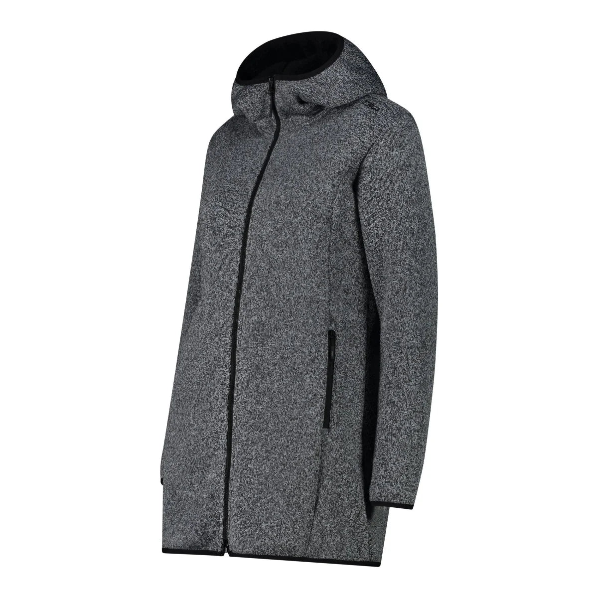 CMP Hybrid Damenparka – Seitenansicht mit elastischem Ärmelabschluss und konturierter Passform