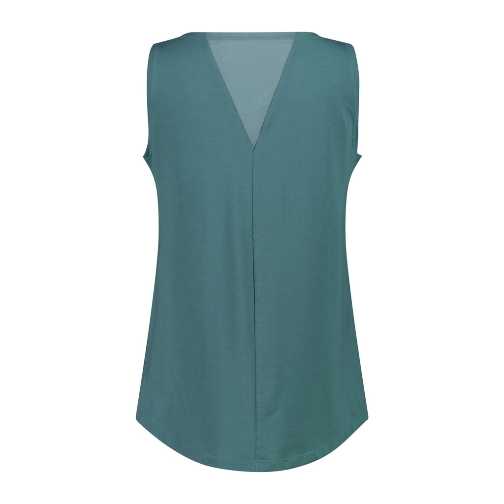 Rückansicht Damen Tanktop aus Stretchgewebe