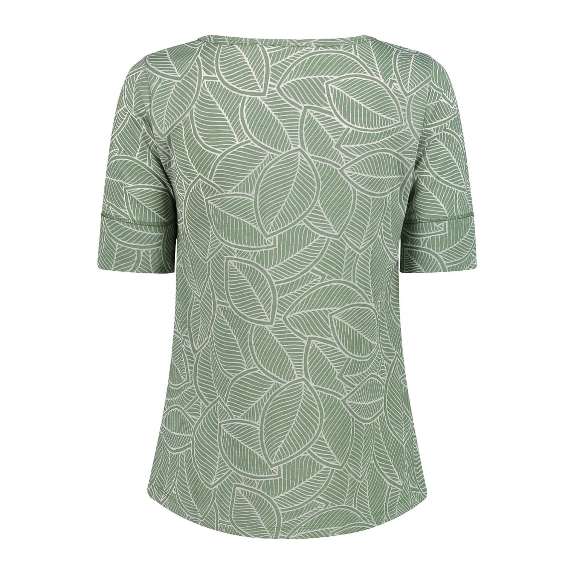 Rückansicht des luftigen T-Shirts mit Rundhalsausschnitt