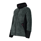 CMP Damen Fleecejacke HighLoft – Seitenansicht mit sichtbaren Stretcheinsätzen und Kapuze