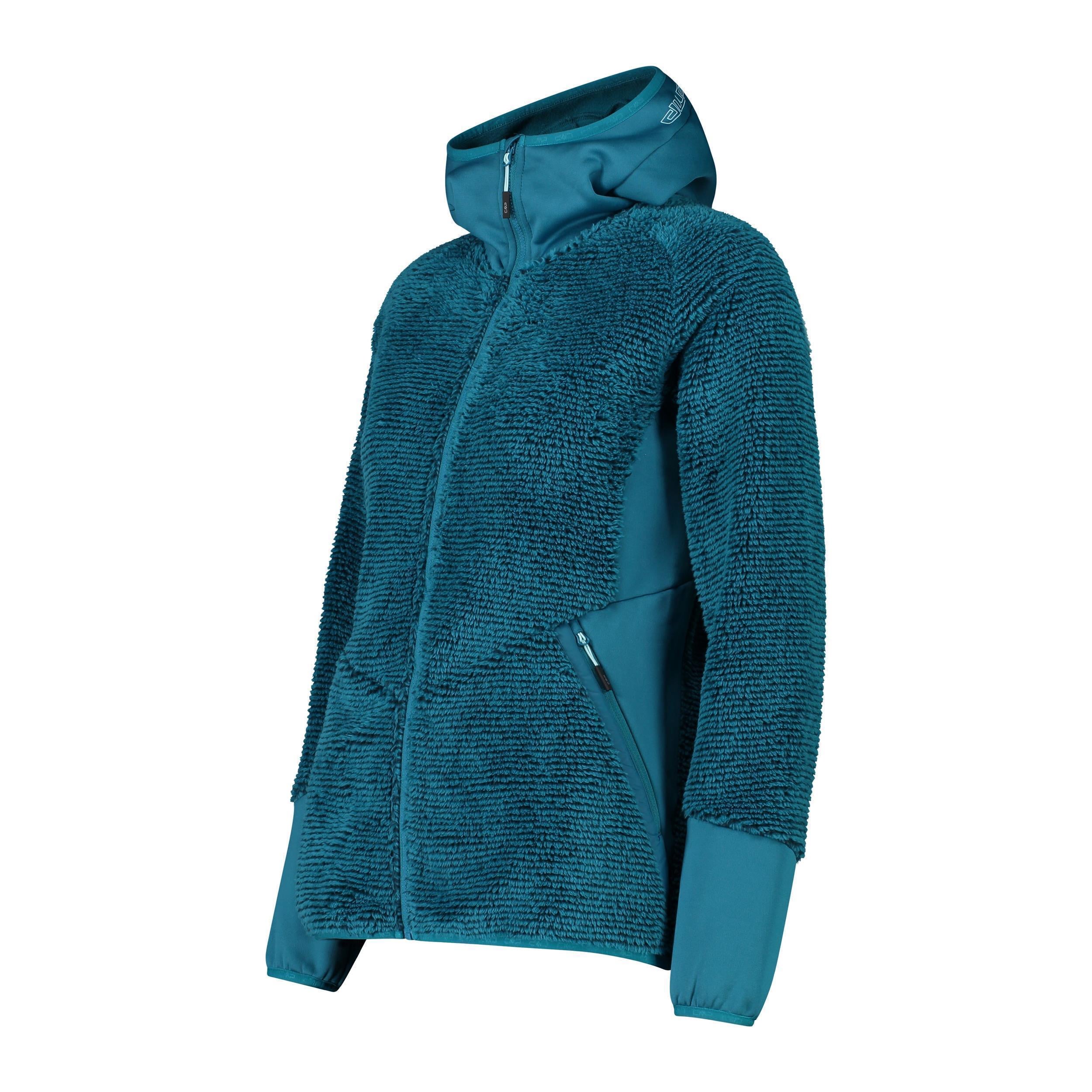 CMP Damen-Fleecejacke mit HighLoft-Fleece und Stretchkapuze – Seitenansicht