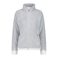 Vorderansicht der Damen HighLoft Fleecejacke in alluminio-bianco
