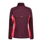 Rückansicht der körpernahen CMP Hybridjacke für Damen