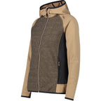 CMP Damen Hybrid Fleecejacke – Seitenansicht mit Stretchärmeln
