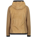 Rückansicht der Damenjacke aus High Loft Fleece in sesamo