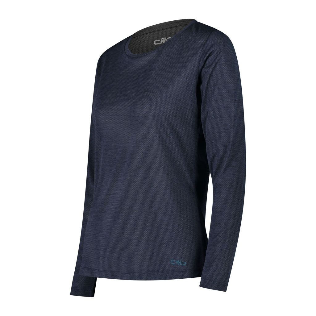 Seitenansicht Langarm-Shirt mit femininem Kragen