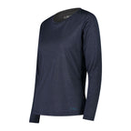 Seitenansicht Langarm-Shirt mit femininem Kragen