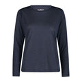 Vorderansicht Damen Jersey Langarm-Shirt in Black Blue