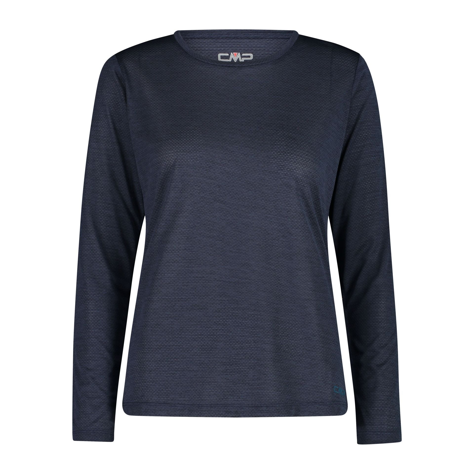 Vorderansicht Damen Jersey Langarm-Shirt in Black Blue