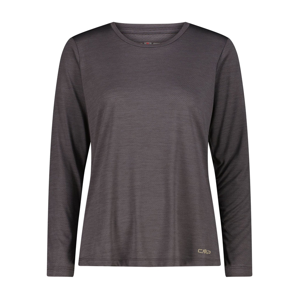 Vorderansicht Damen Jersey Langarm-Shirt in Terra