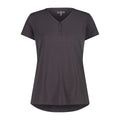 Vorderansicht Damen Jersey T-Shirt in Terra mit V-Ausschnitt