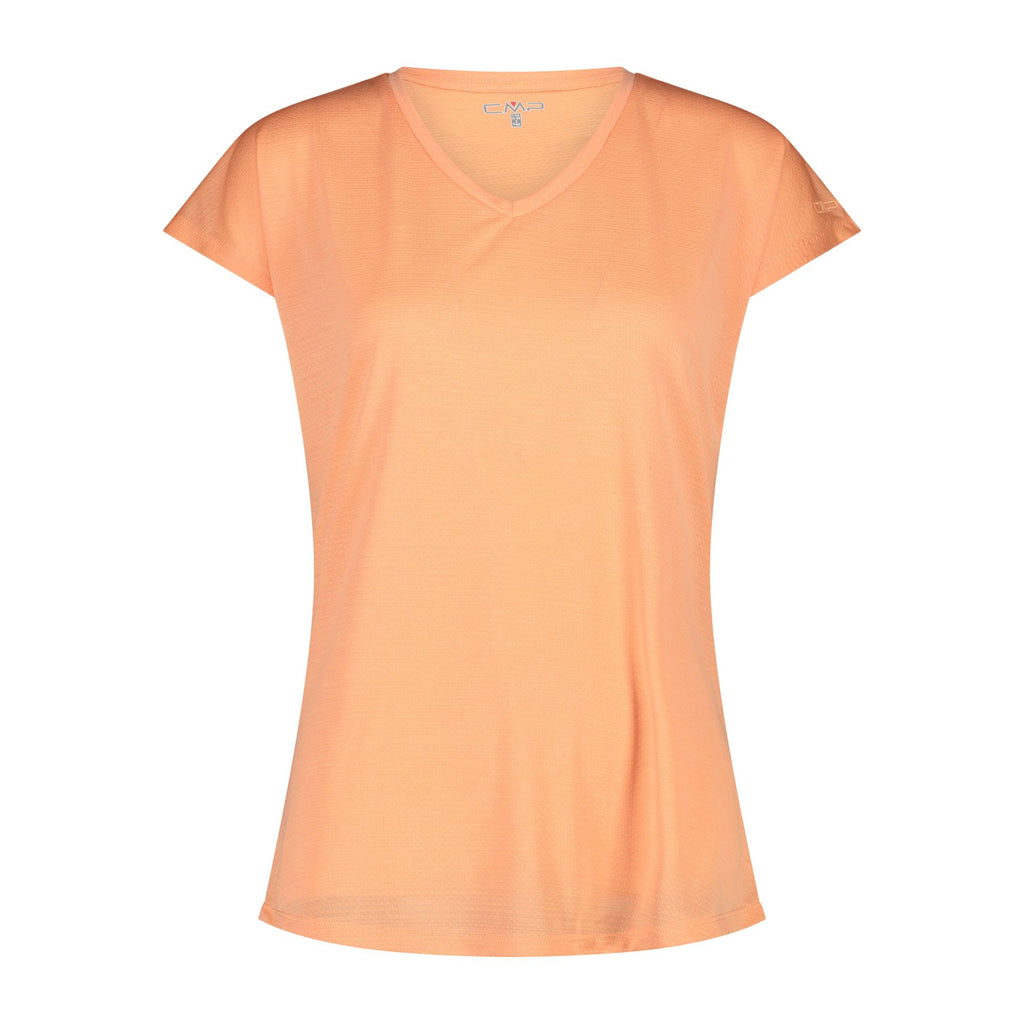 Leichtes Damen Jersey T-Shirt in Salmone. Schnelltrocknend, atmungsaktiv und geruchshemmend – perfekt für Sommer, Sport und Freizeit.