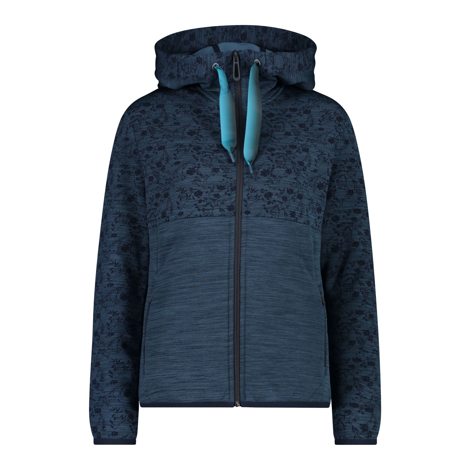 Vorderansicht Damen StretchPerformance Kapuzenjacke Night Mel.
