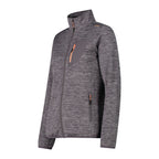 Seitenansicht kuschelige Damen Fleecejacke KnitTech®