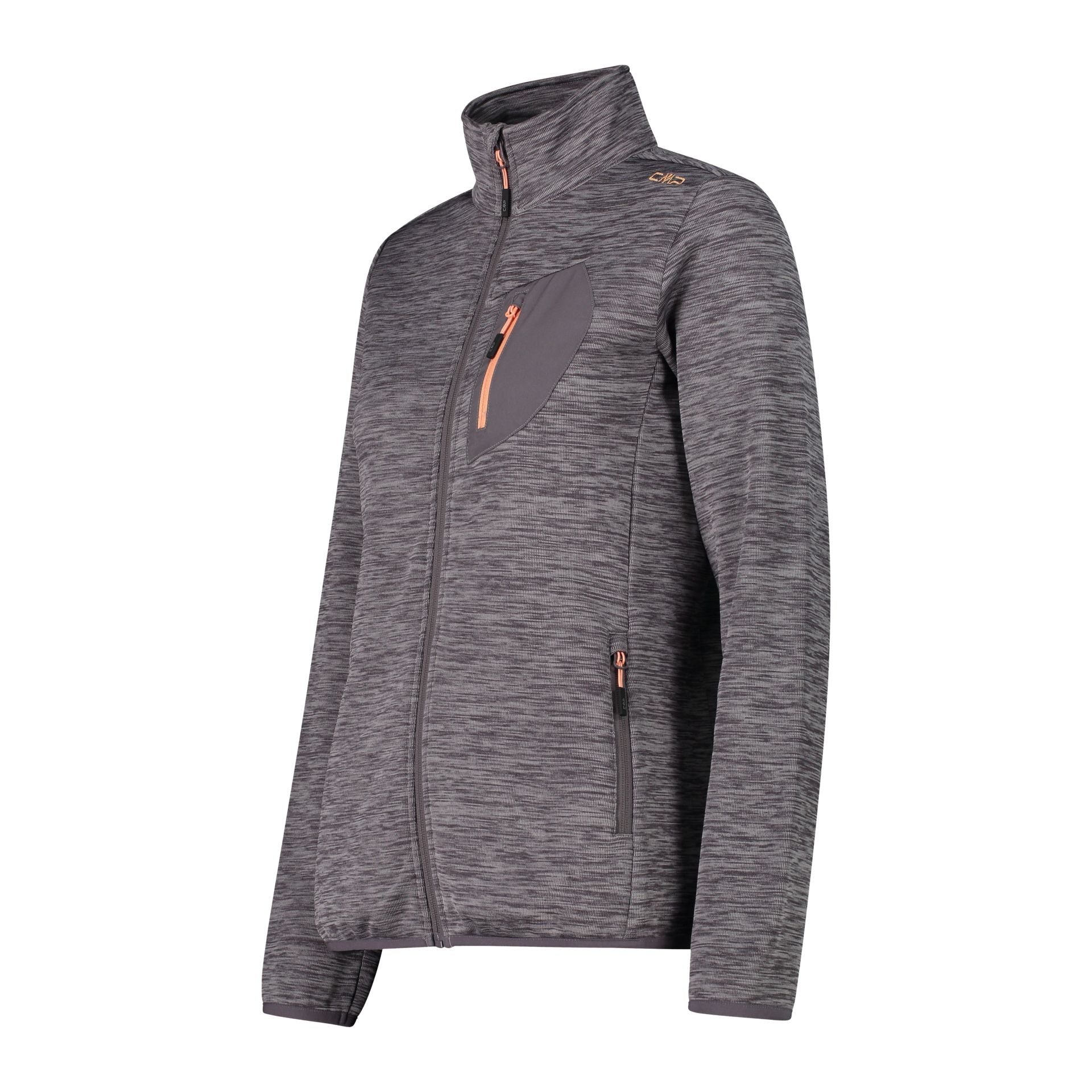 Seitenansicht kuschelige Damen Fleecejacke KnitTech®
