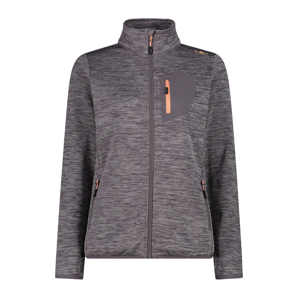 Vorderansicht Damen KnitTech Fleecejacke mit Reißverschluss