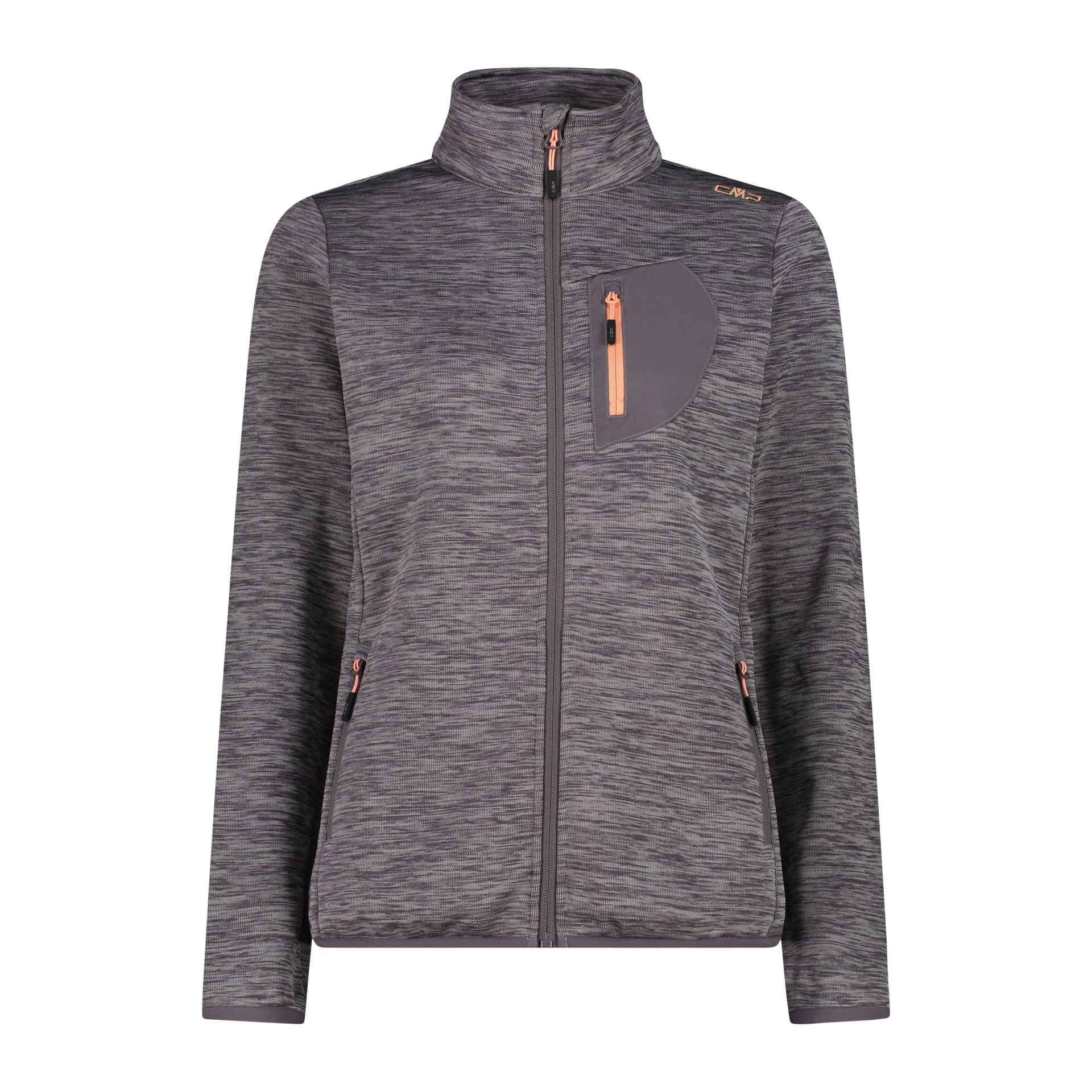 Vorderansicht Damen KnitTech Fleecejacke mit Reißverschluss