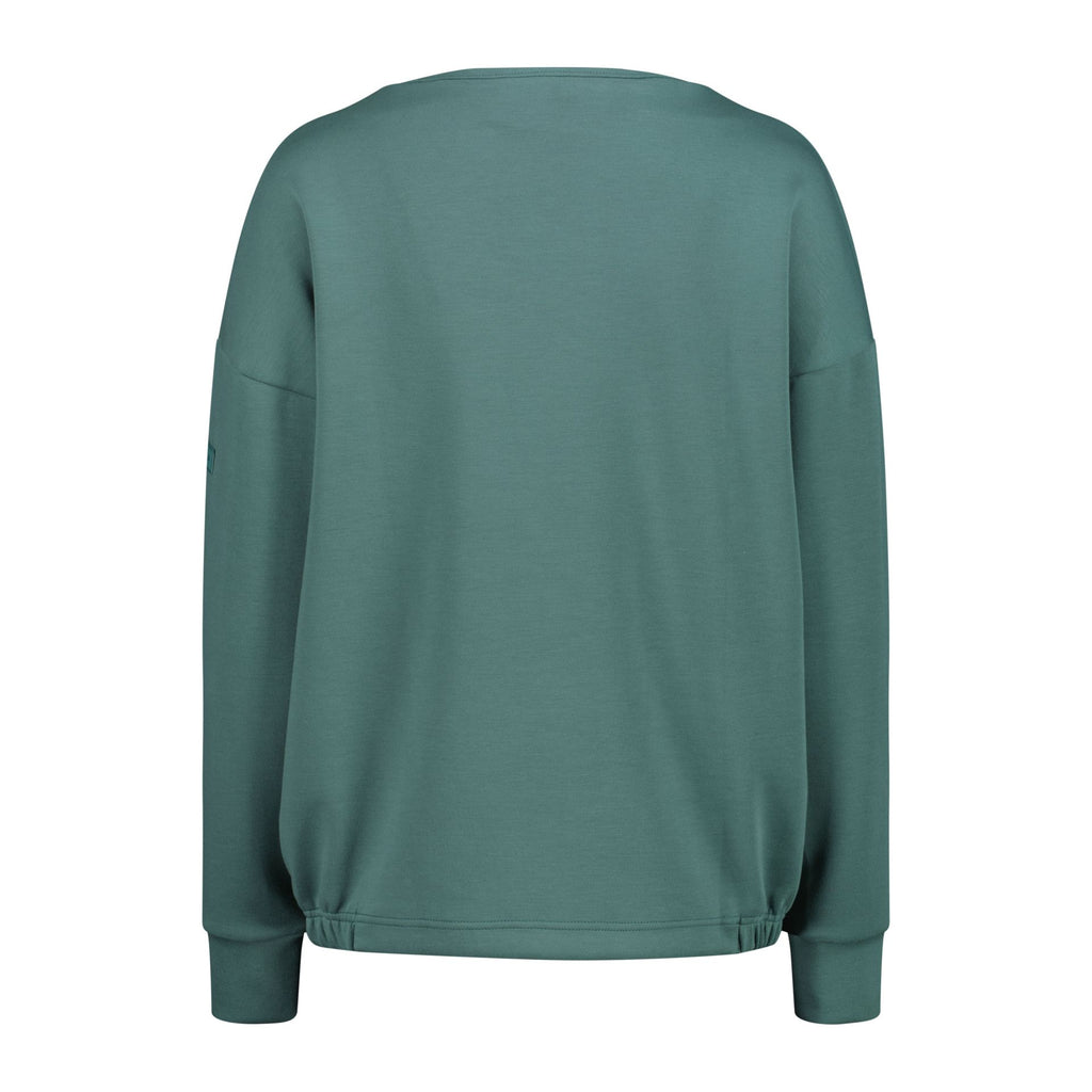 Rückansicht Damen Langarmshirt mit Stretch für Alltag & Freizeit
