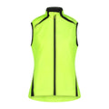 Vorderansicht Damen Laufweste in Yellow Fluo mit Reißverschluss