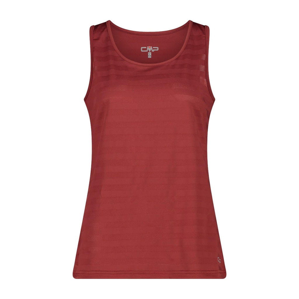 Damen Tanktop granata mit Mesh – Vorderansicht