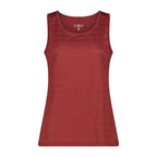 Damen Tanktop granata mit Mesh – Vorderansicht