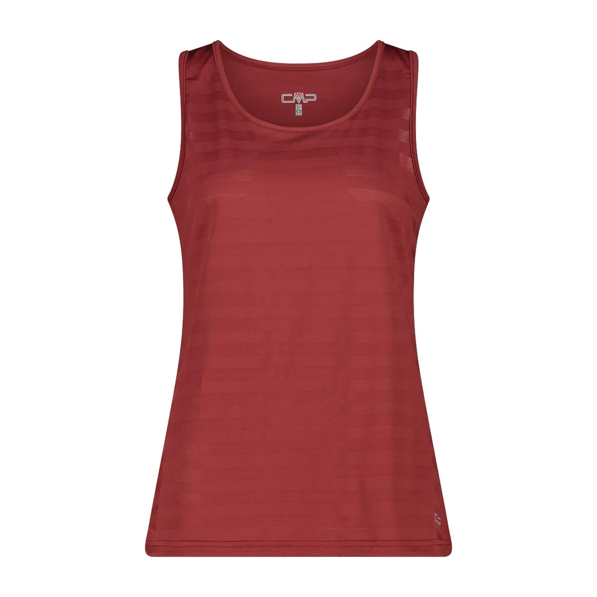 Damen Tanktop granata mit Mesh – Vorderansicht