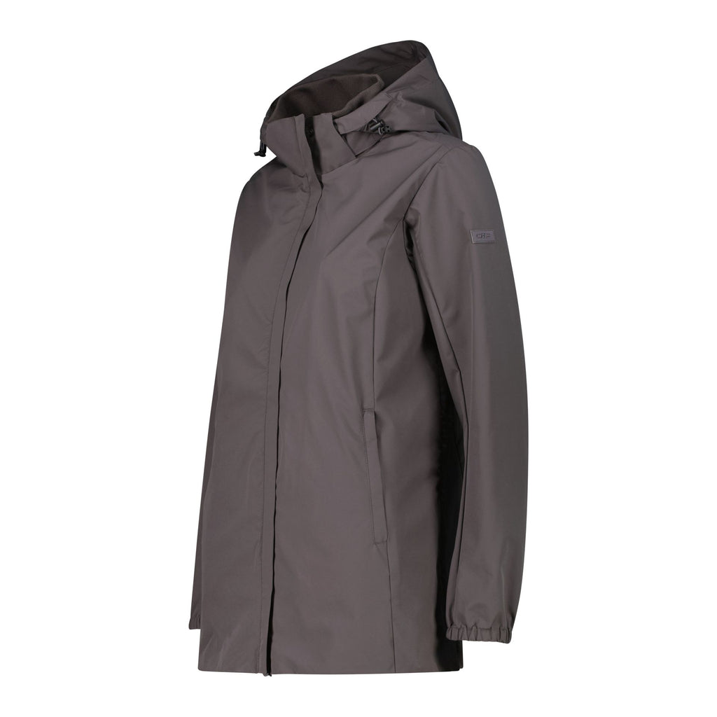 Seitenansicht Parka mit abnehmbarer Kapuze