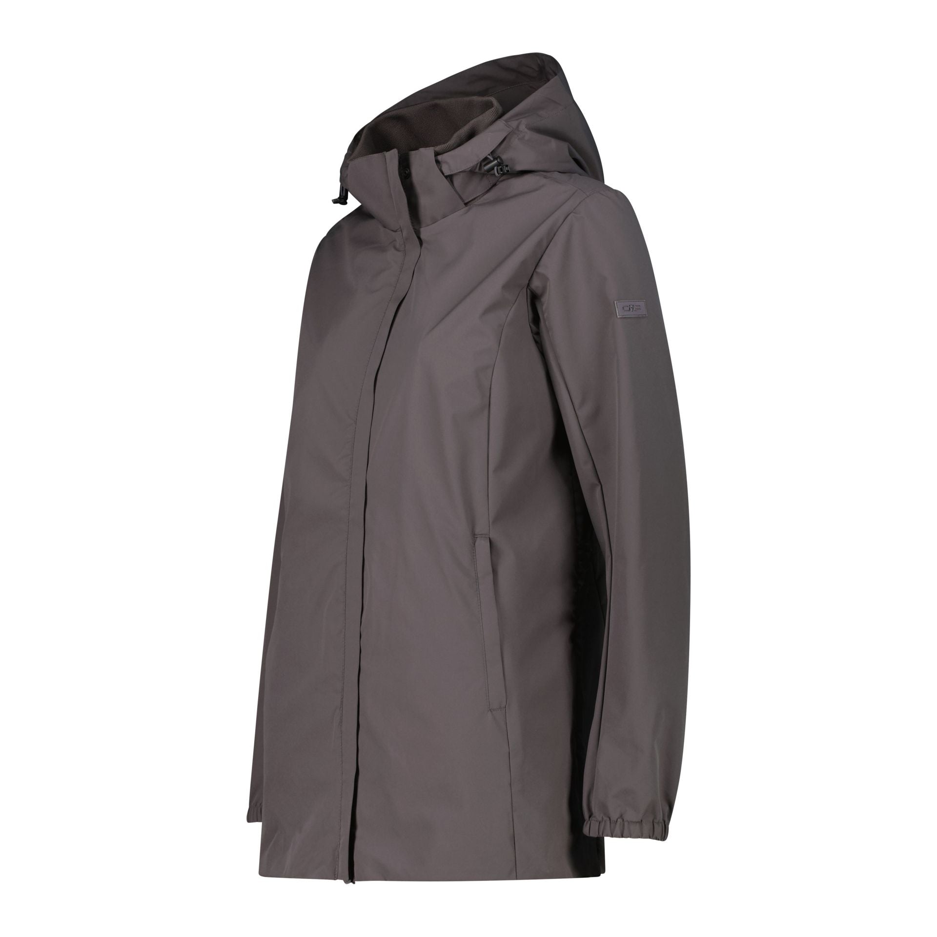 Seitenansicht Parka mit abnehmbarer Kapuze
