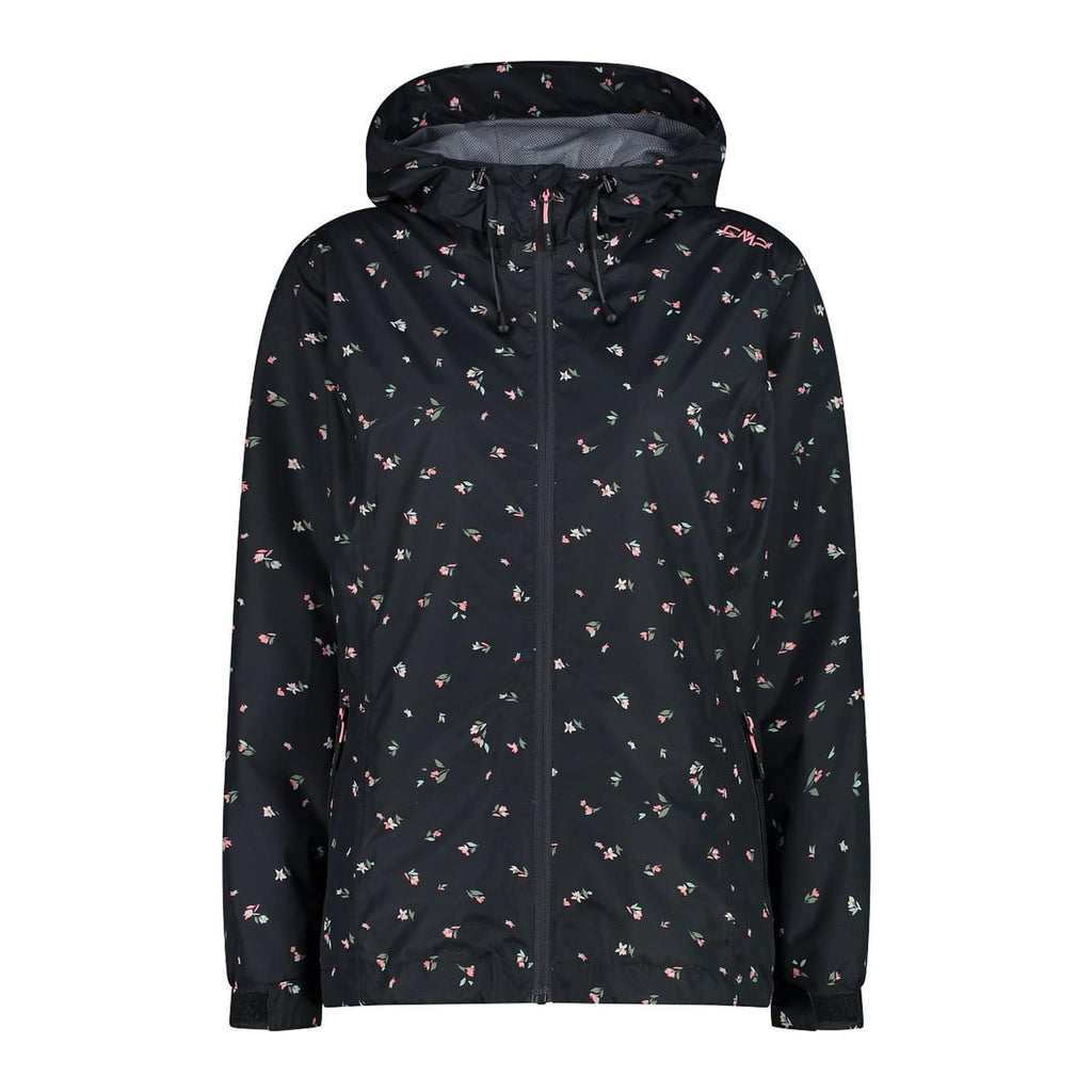Damen Regenjacke CMP in Anthrazit mit Kapuze – Frontansicht