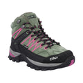 Vorderansicht des CMP Rigel Damen-Wanderschuhs in grün-pink